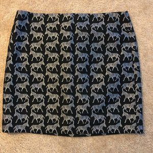J. Crew Zebra Mini Skirt